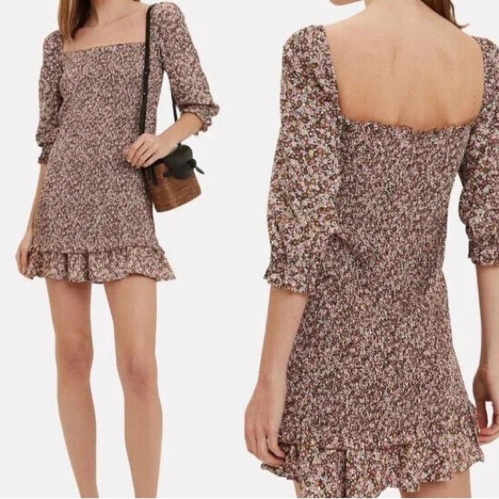 FAITHFULL THE BRAND
Es Saada Floral Smocked Mini Dress (D6)
